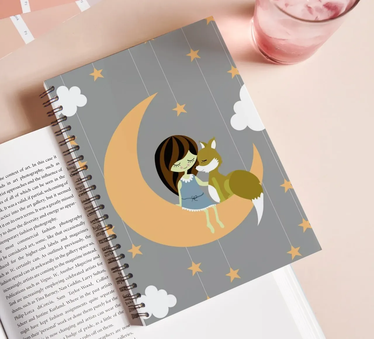 Foxy Moon spiral notebook by Sabrina Ziegenhorn