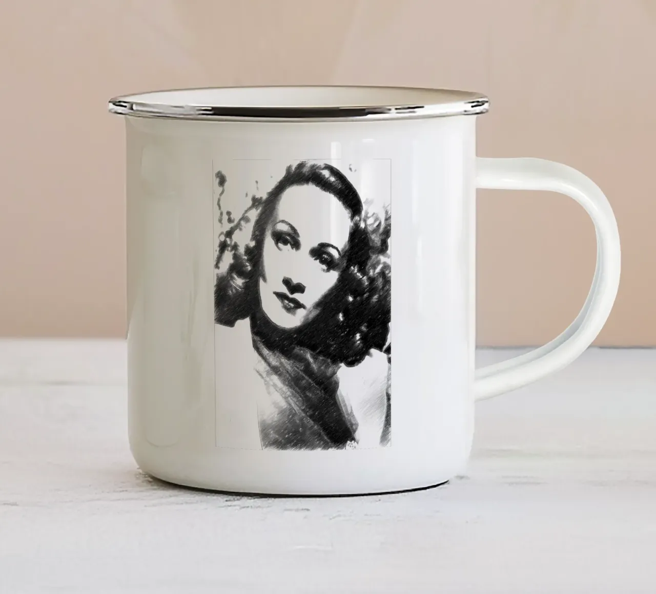 Marlene tazza in smalto da Massimo Frascogna