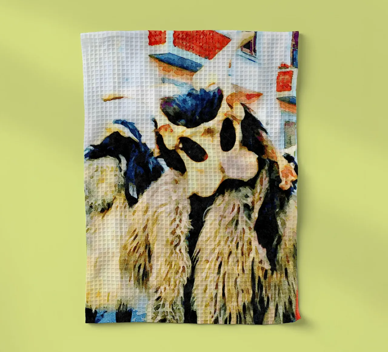Masque de Sardaigne torchon de Massimo Frascogna