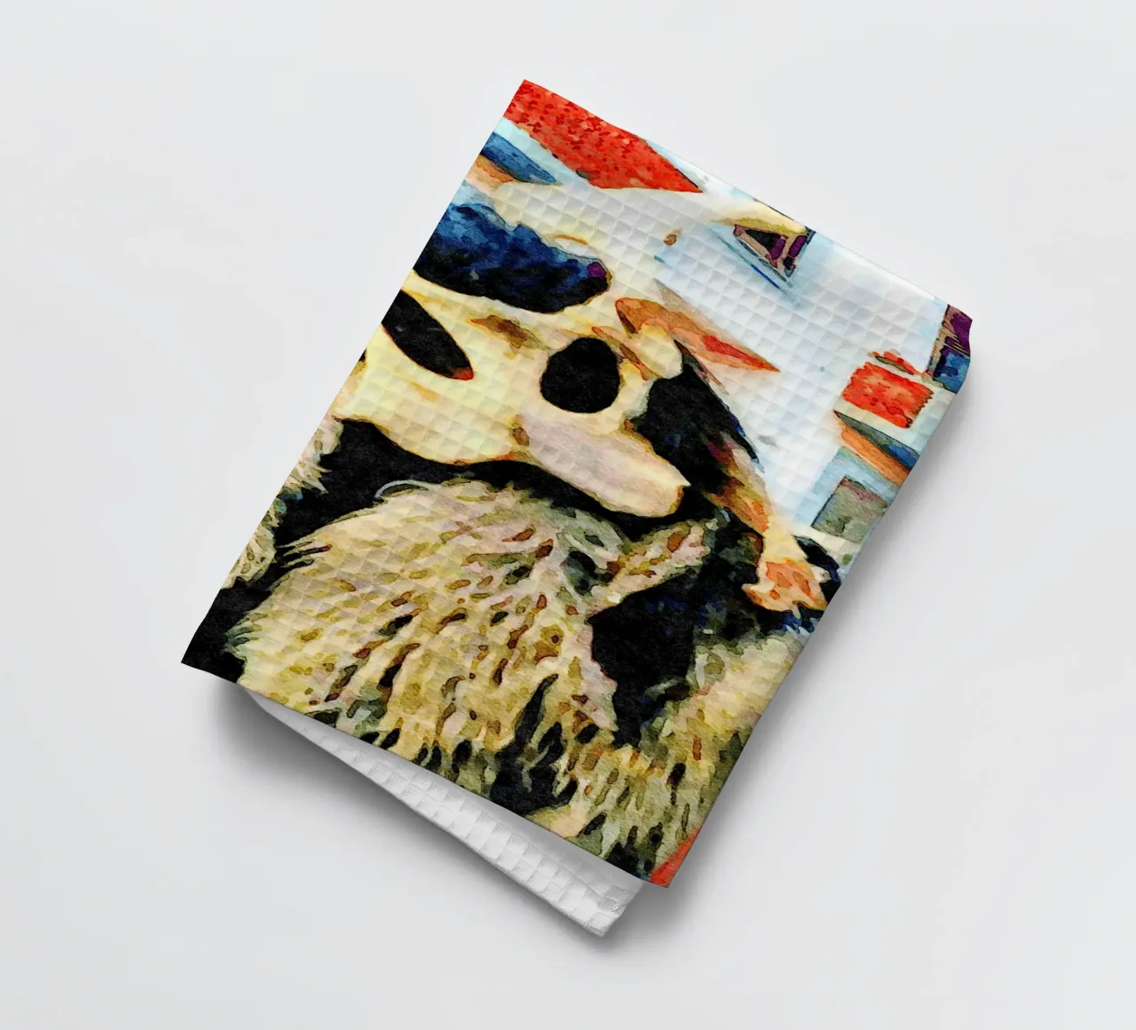 Masque de Sardaigne torchon de Massimo Frascogna