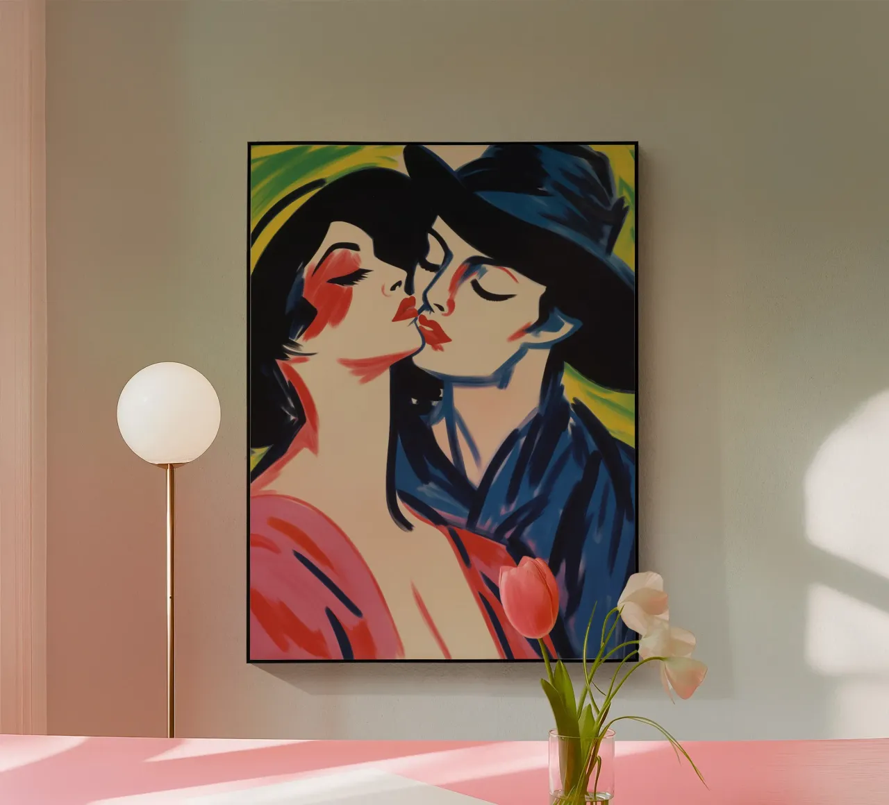Amore tra donne | Pittura espressionista plexiglass da Autofocus