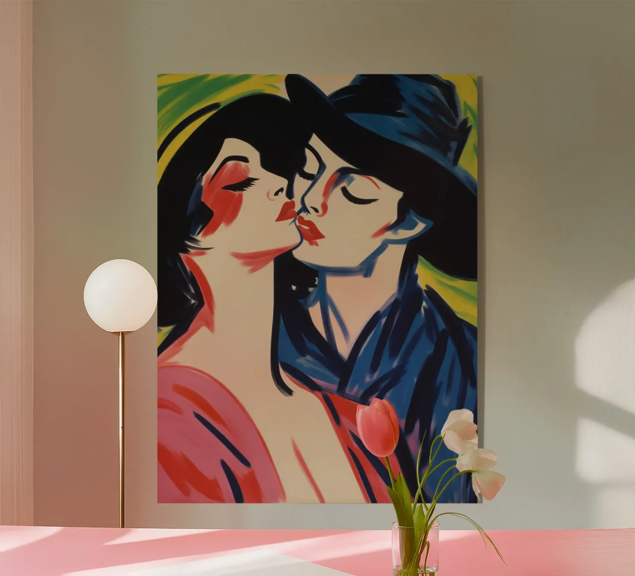 Amore tra donne | Pittura espressionista plexiglass da Autofocus