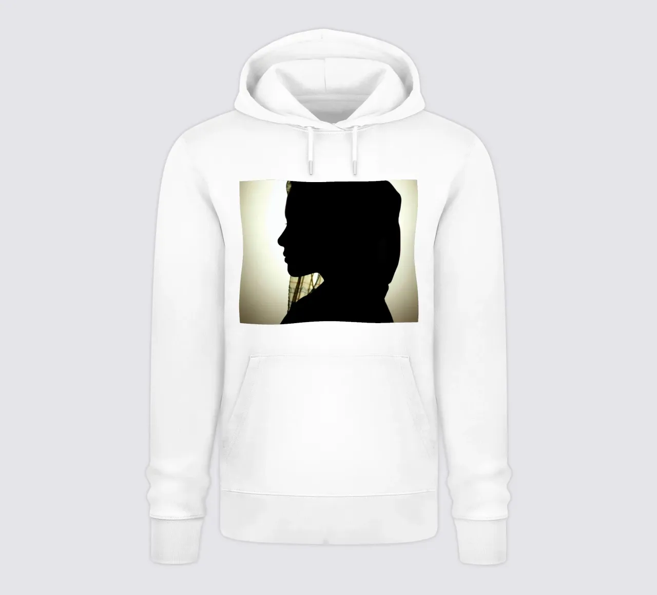 Silhouette di una donna con il foulard felpa con cappuccio da DesignDoodle