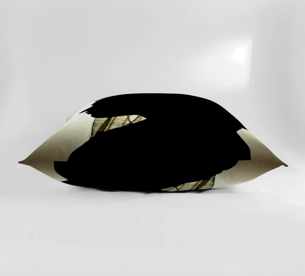 Silhouette di una donna con il foulard cuscino da DesignDoodle