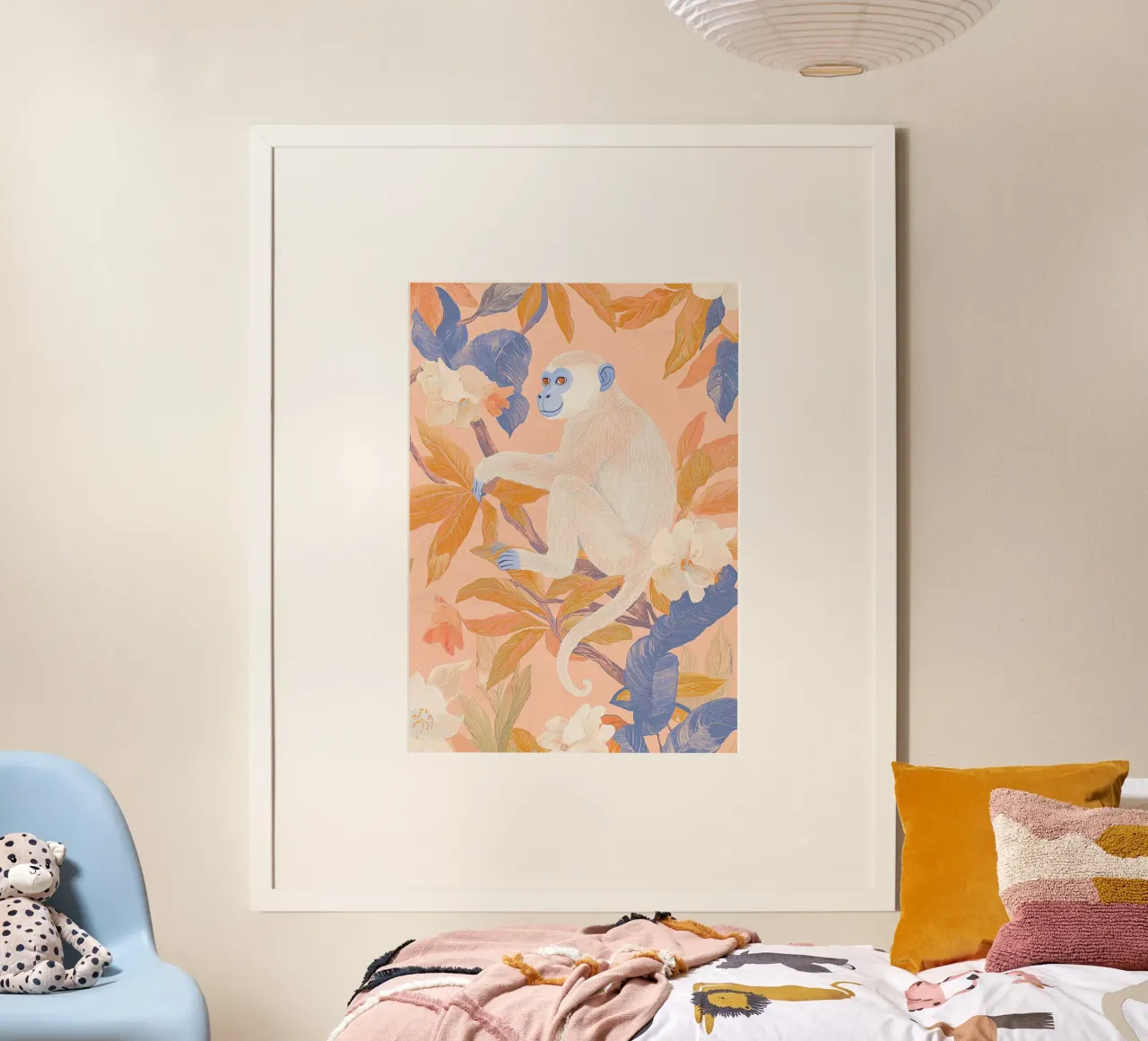 Impression faune et flore, poster de singe, art mural tropical mignon poster de Boheme