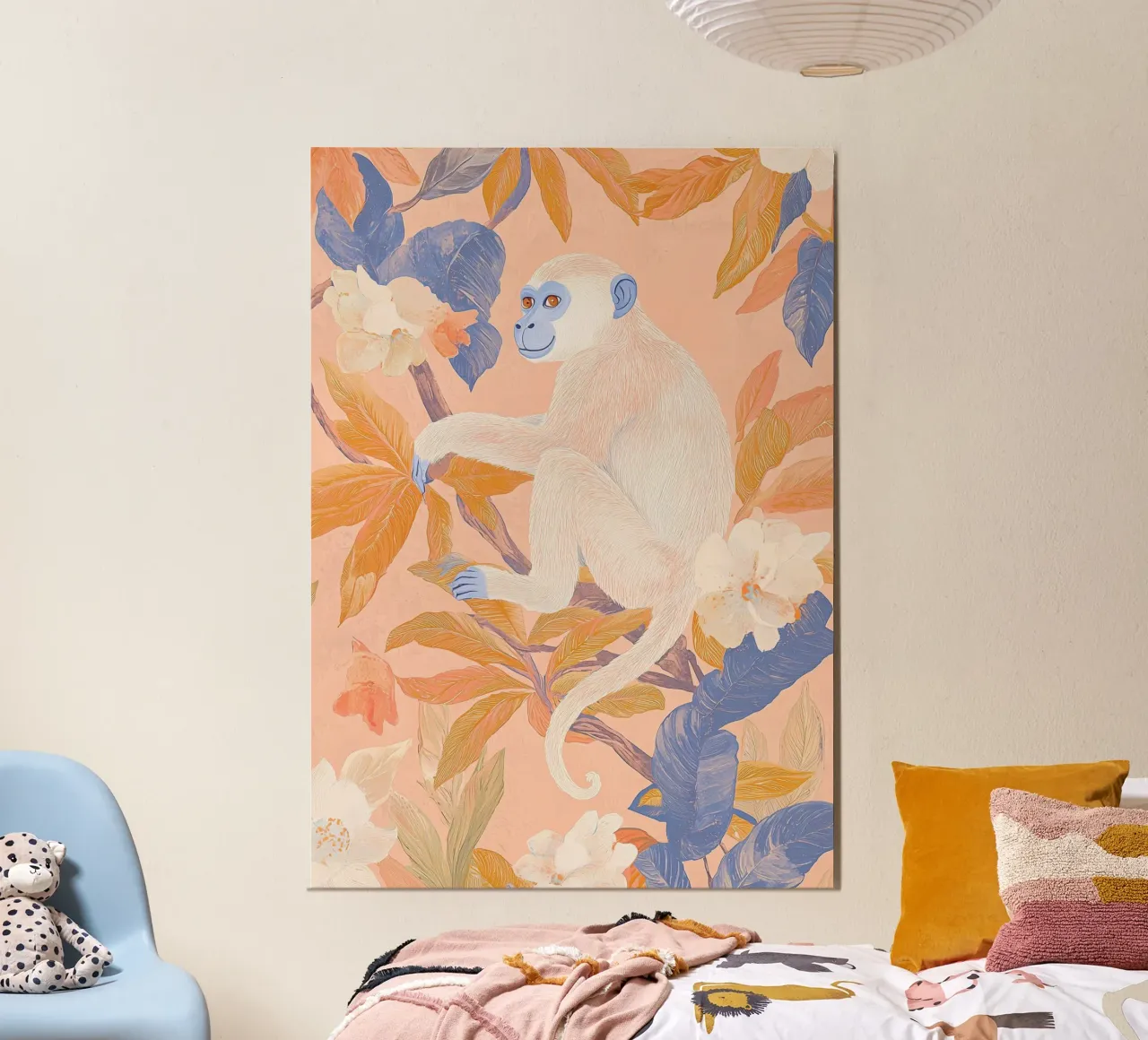 Impression faune et flore, poster de singe, art mural tropical mignon poster de Boheme
