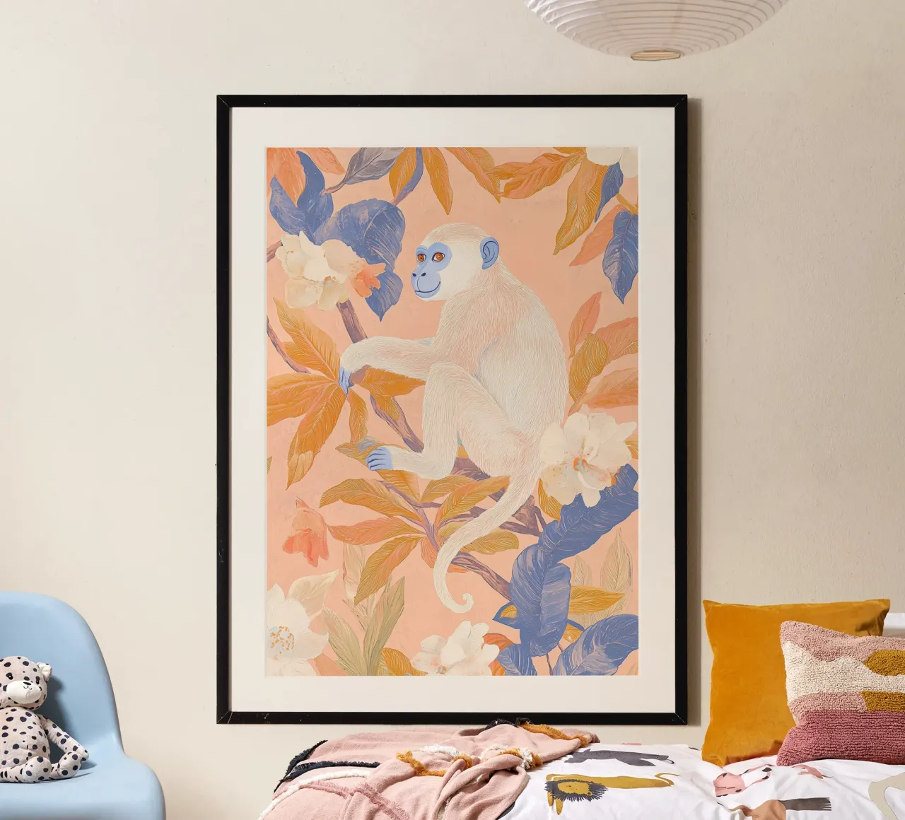 Impression faune et flore, poster de singe, art mural tropical mignon poster de Boheme