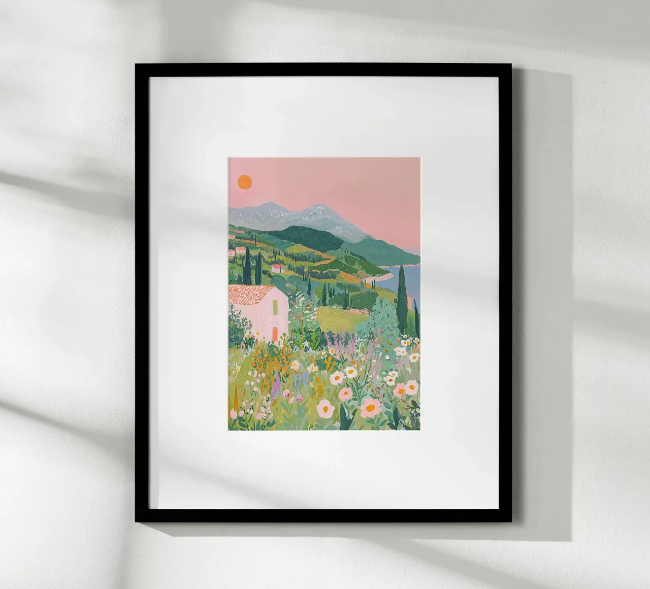 Pastel Abstract Landscape Wall Art, Modern Print poster by Boheme