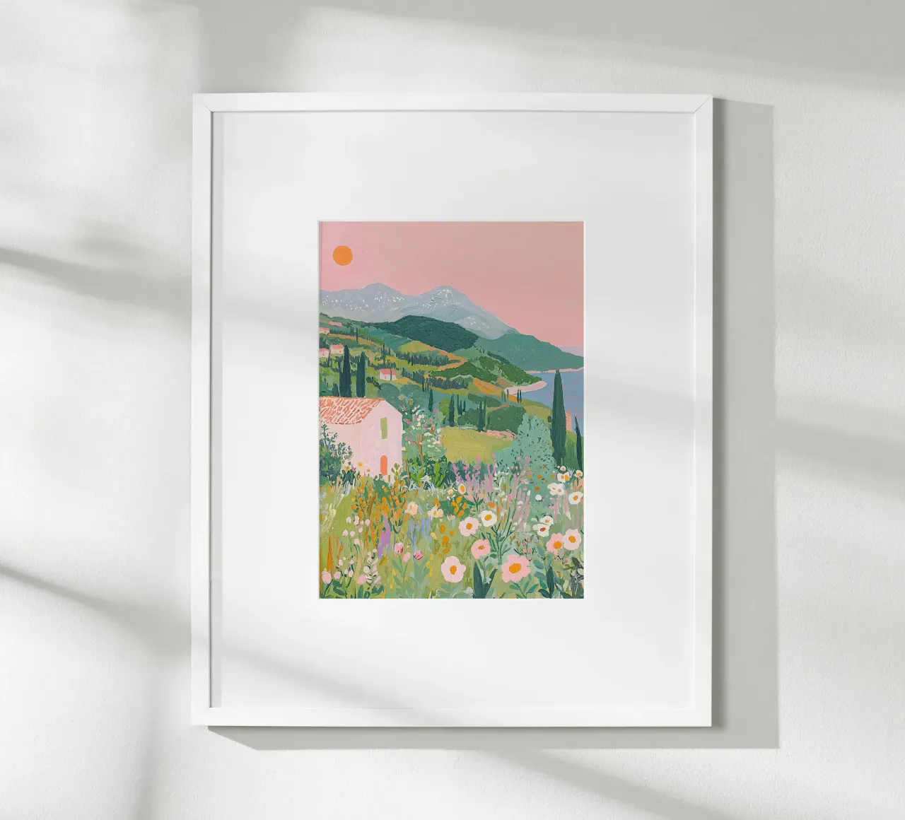 Pastel Abstract Landscape Wall Art, Modern Print poster by Boheme