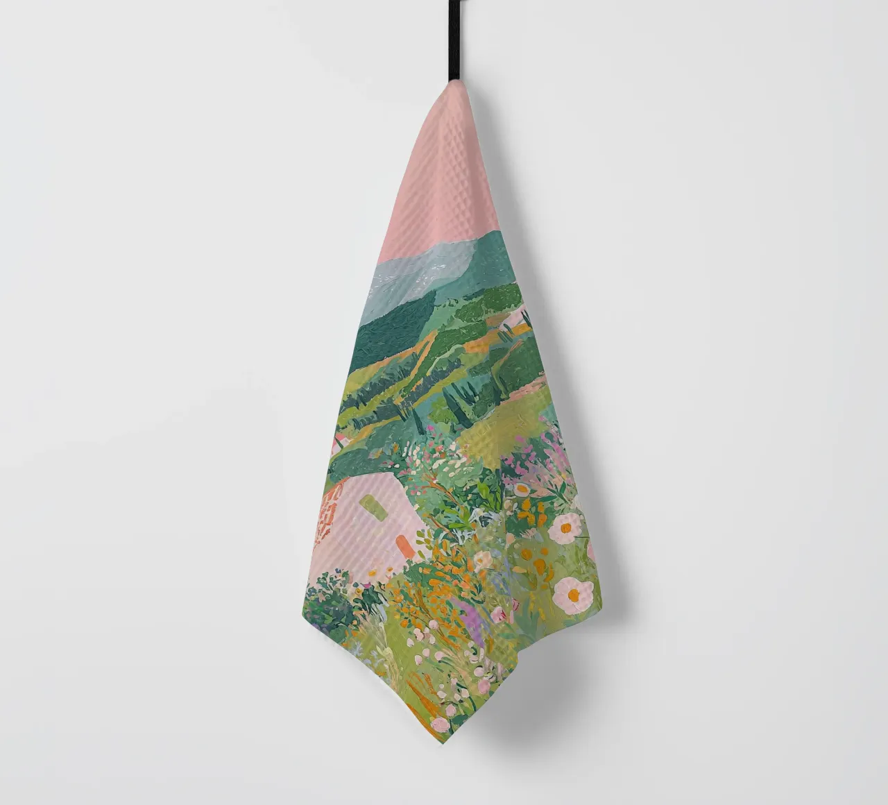 Pastel Abstract Landscape Wall Art, Modern Print torchon de Boheme