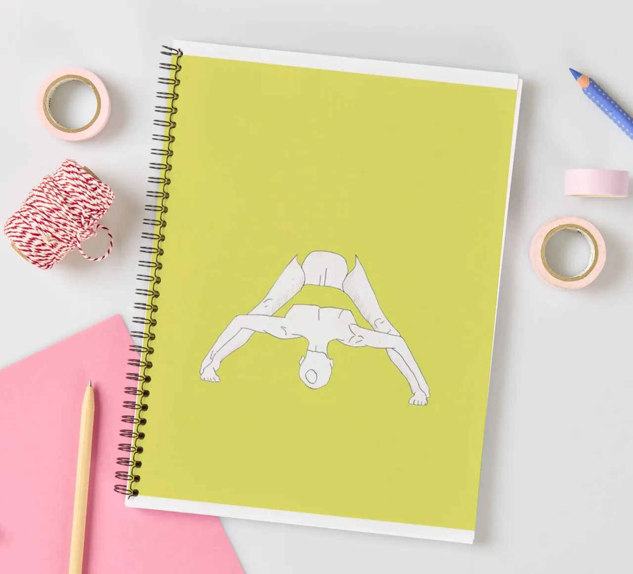 Yoga Practice 12 spiral notebook by Sandra De Leon