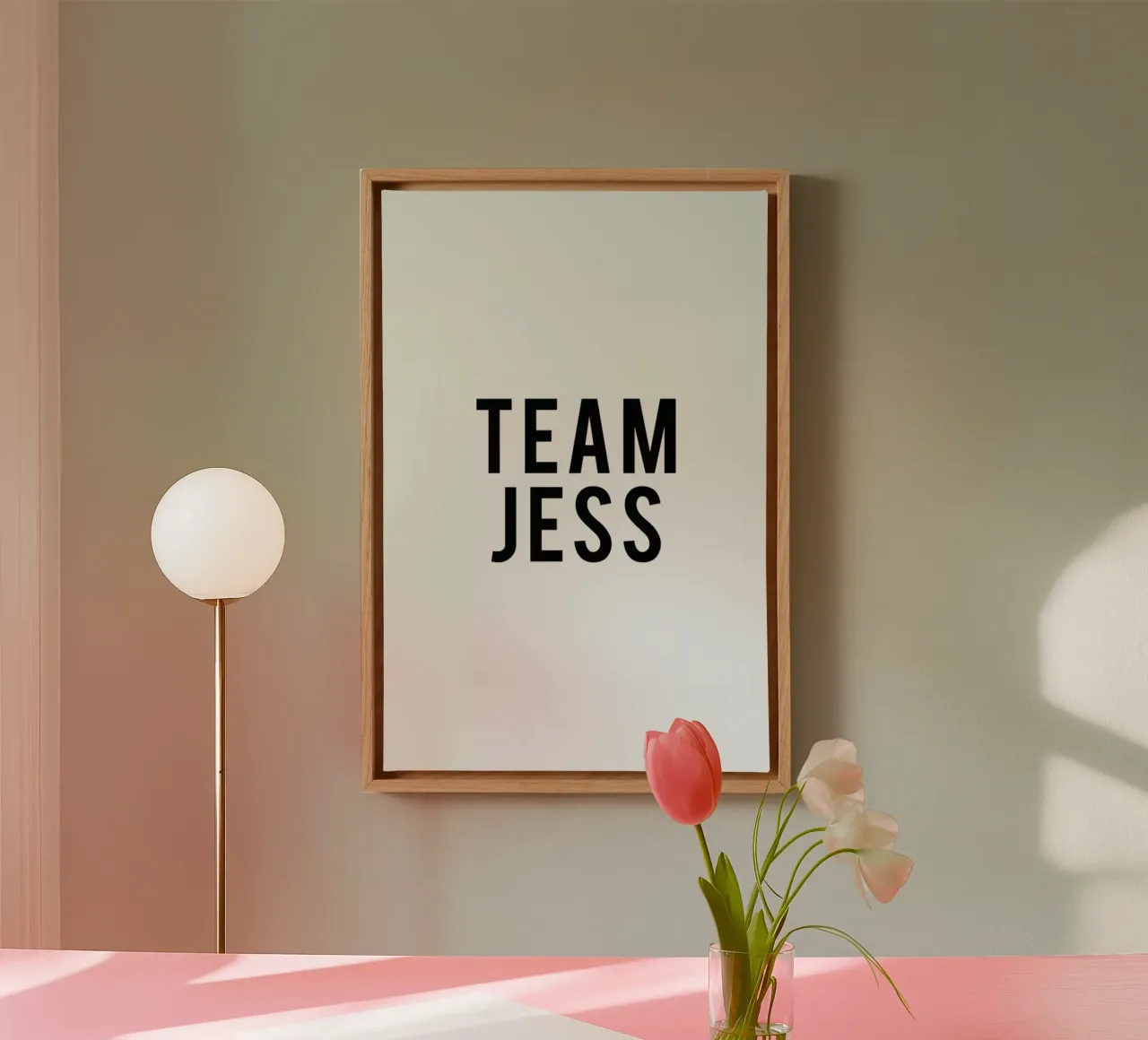 Team Jess tela con Cornice a cassetta da Studio One