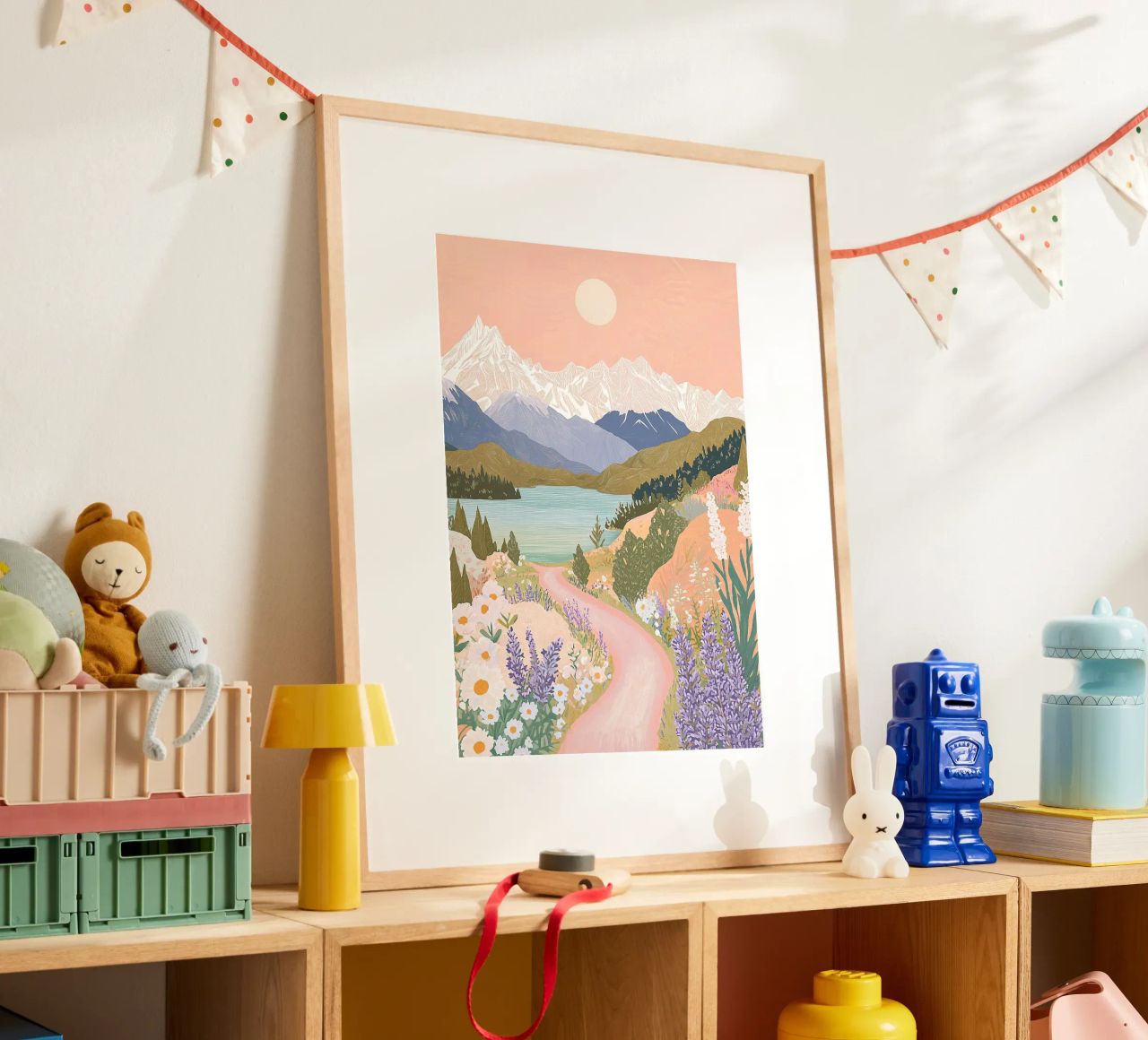 Abstract Landscape Whimsical Print, Floral Wildflower Poster poster by Boheme