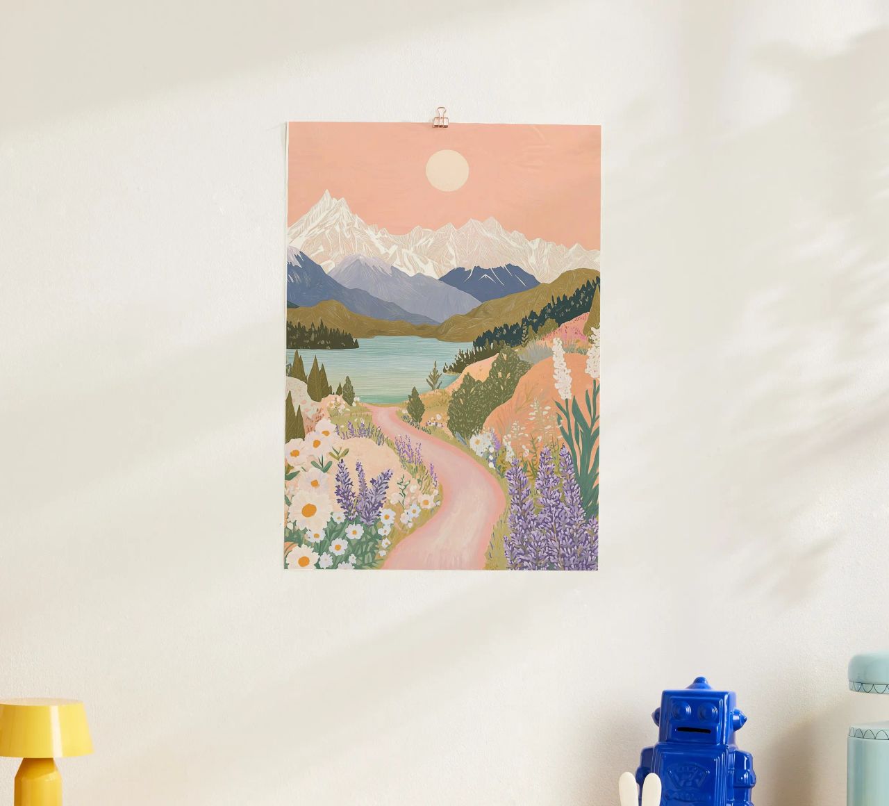 Abstract Landscape Whimsical Print, Floral Wildflower Poster poster by Boheme