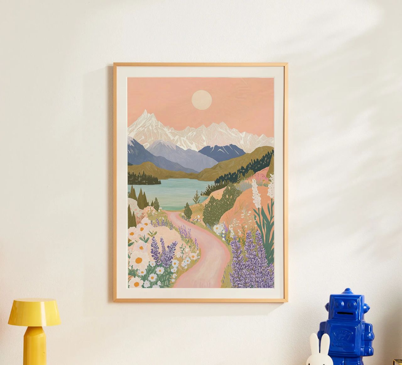Abstract Landscape Whimsical Print, Floral Wildflower Poster poster by Boheme