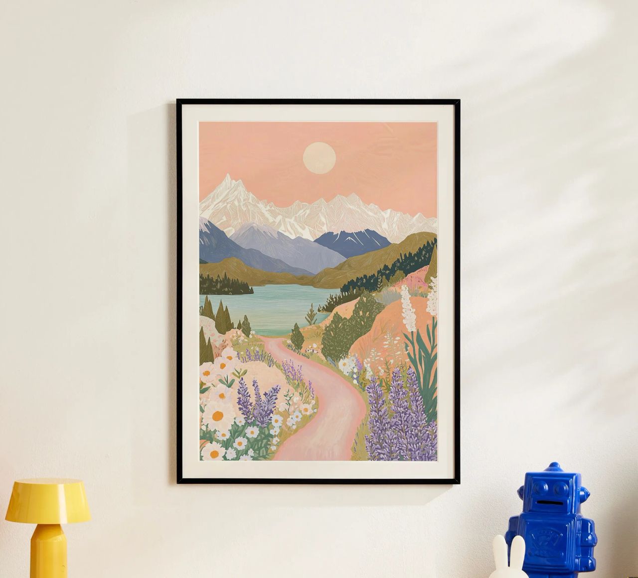 Abstract Landscape Whimsical Print, Floral Wildflower Poster poster by Boheme