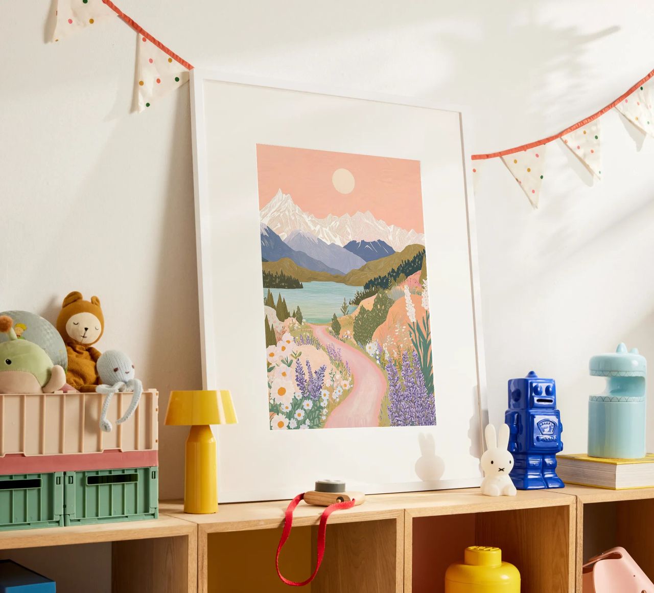 Abstract Landscape Whimsical Print, Floral Wildflower Poster poster by Boheme
