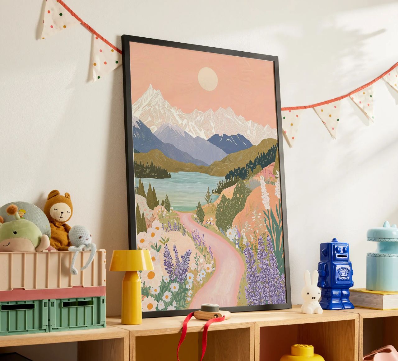 Abstract Landscape Whimsical Print, Floral Wildflower Poster poster by Boheme