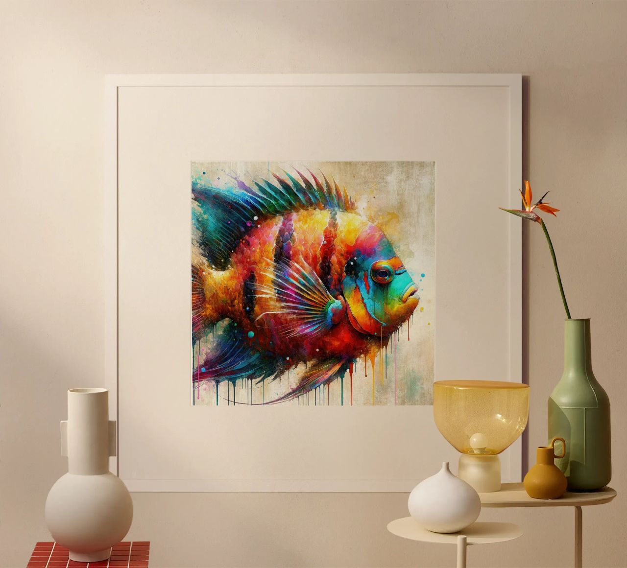 Aquarell Fisch Poster von Chromatic Fusion Studio