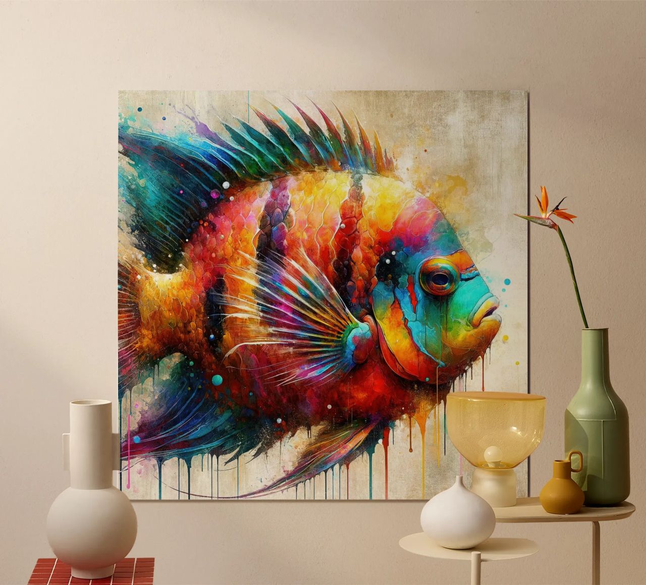 Aquarell Fisch Poster von Chromatic Fusion Studio