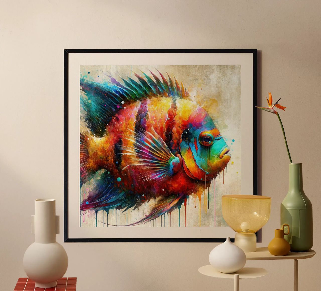 Aquarell Fisch Poster von Chromatic Fusion Studio