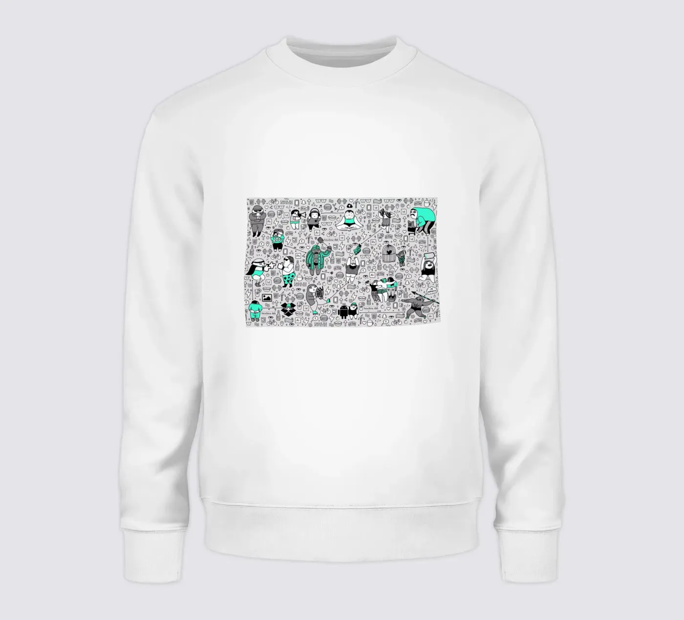 Kool Kids Pattern felpa da Herzette