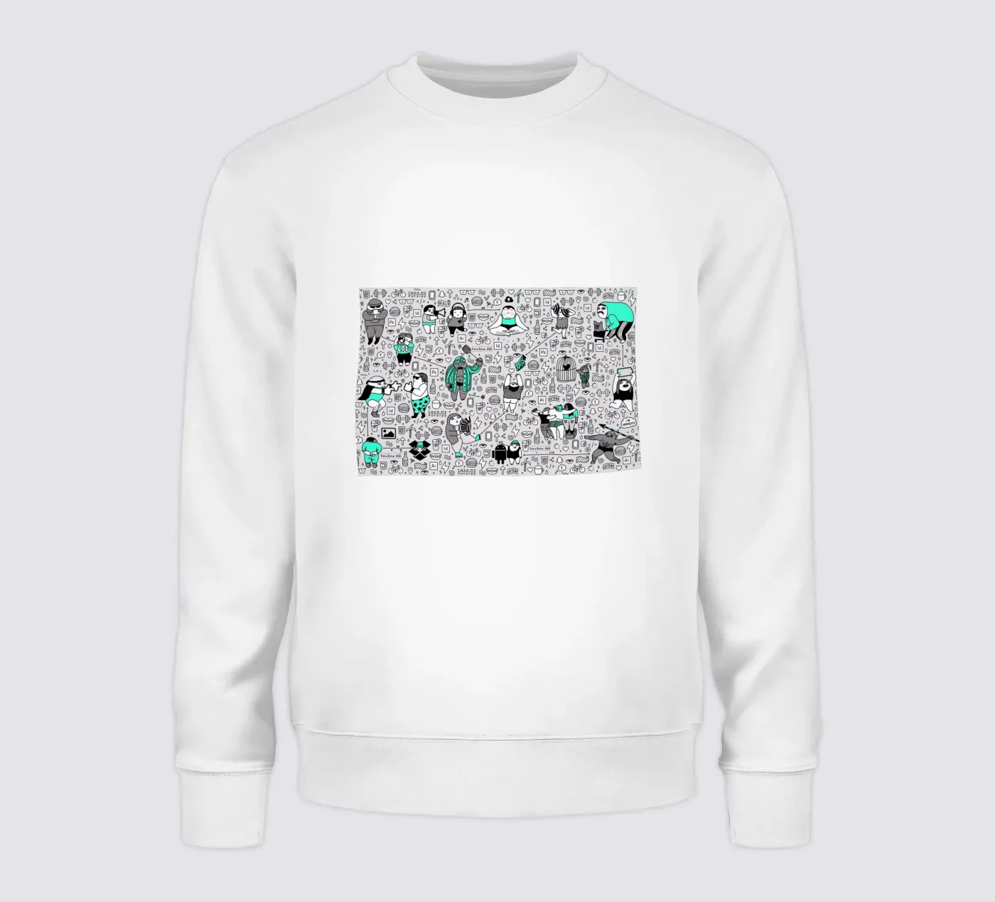 Kool Kids Pattern felpa da Herzette