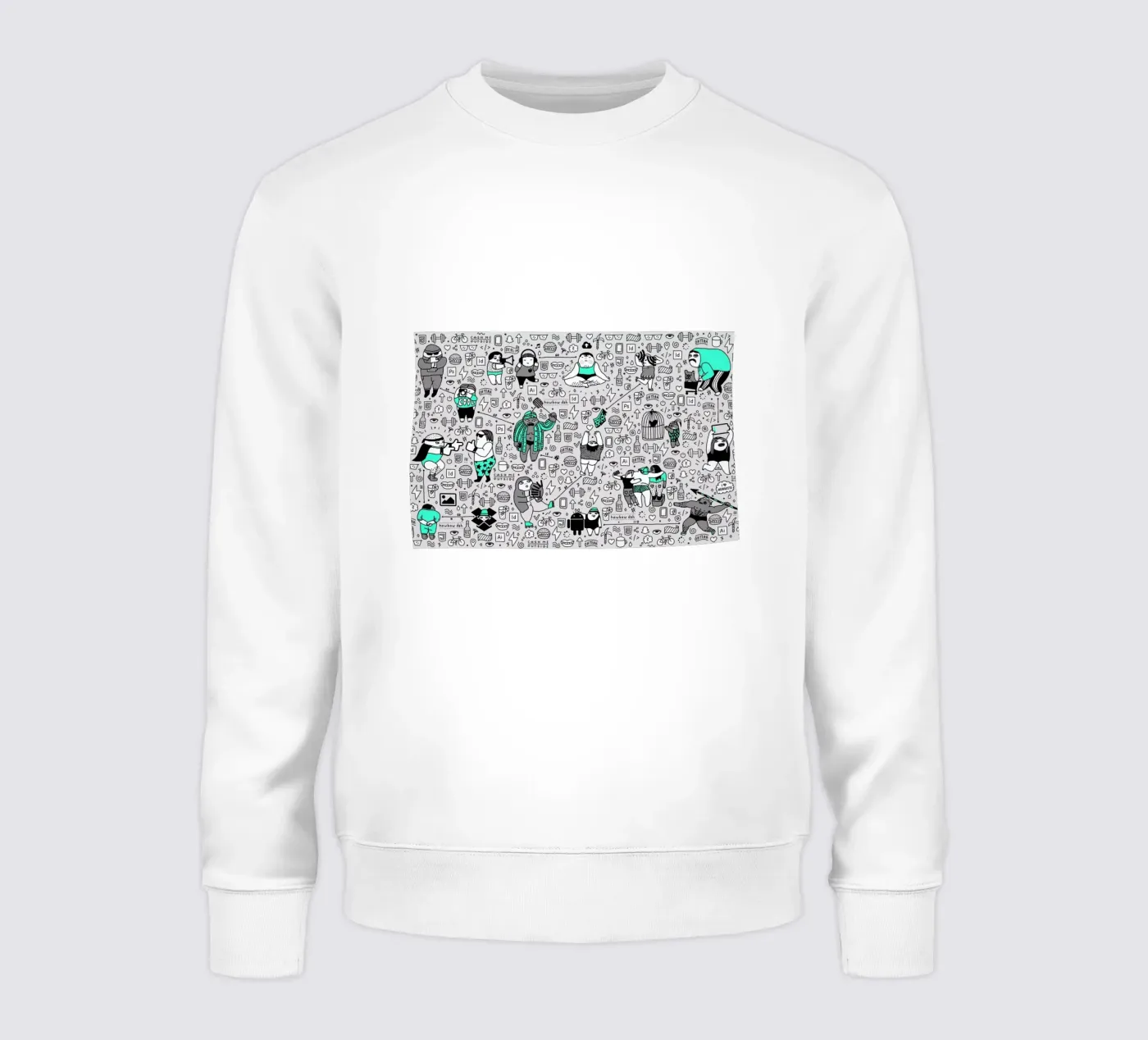 Kool Kids Pattern felpa da Herzette