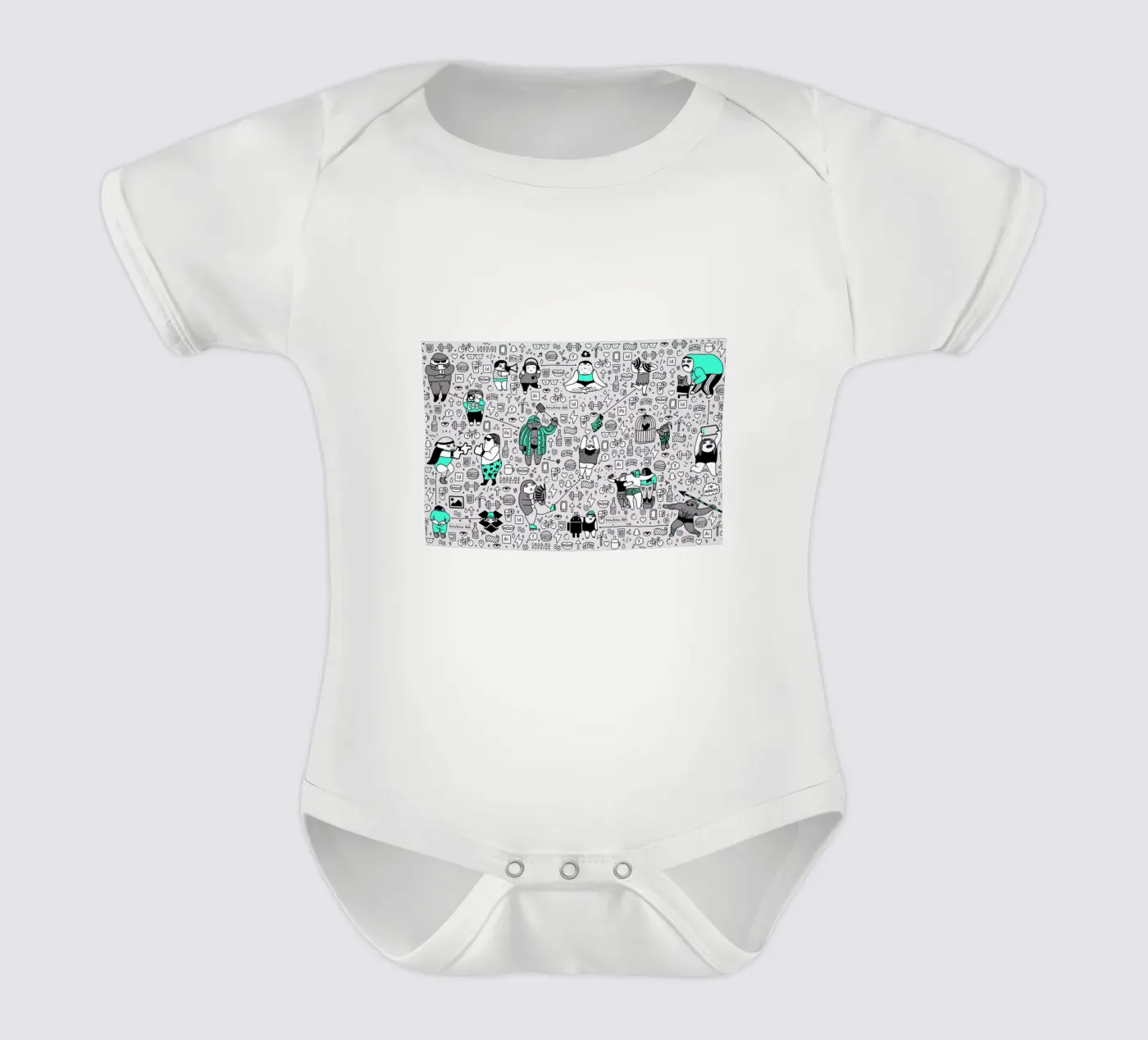 Kool Kids Pattern body bébé de Herzette