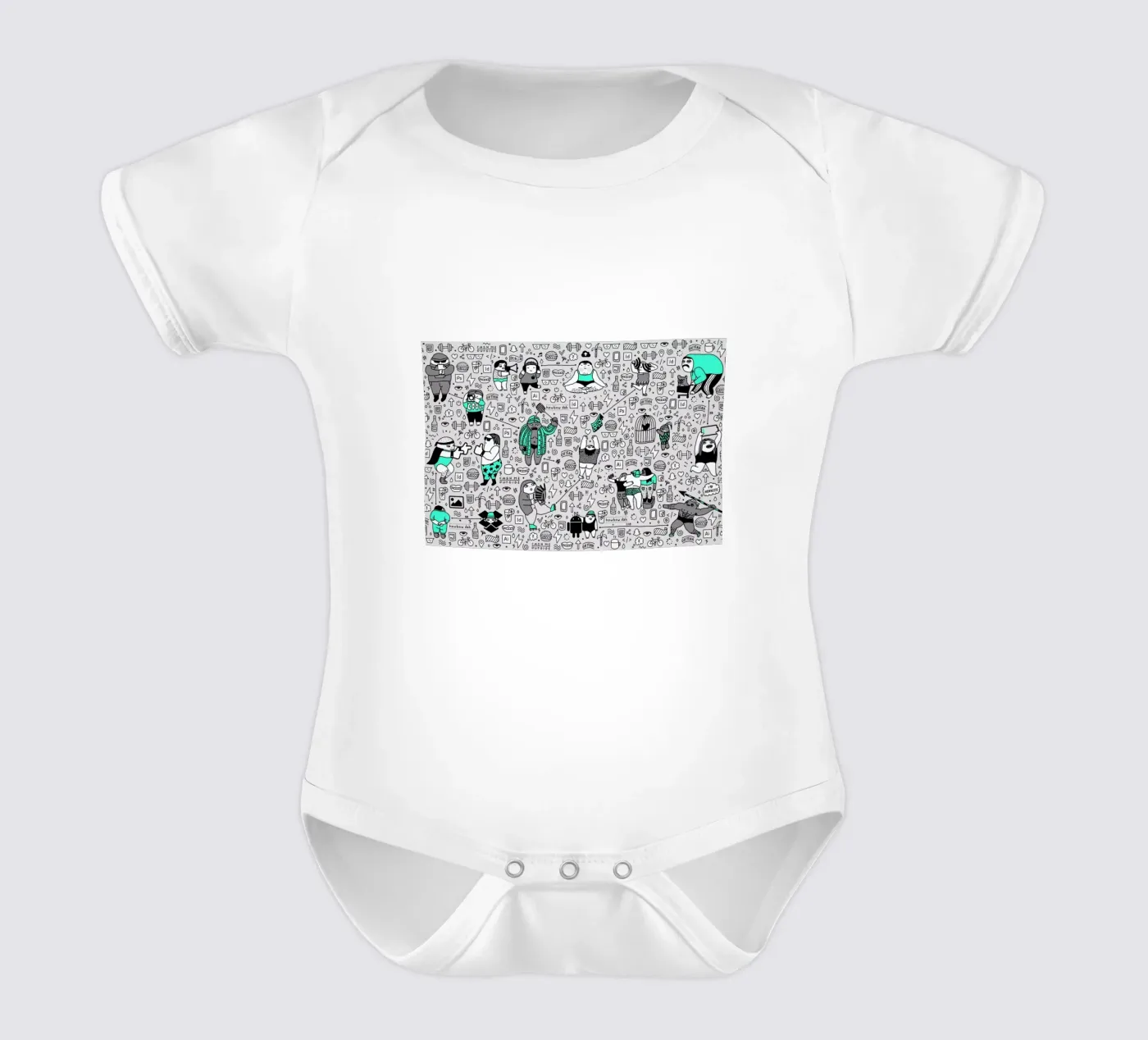 Kool Kids Pattern body bébé de Herzette