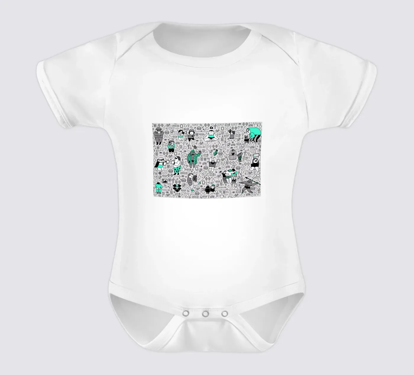 Kool Kids Pattern body bébé de Herzette