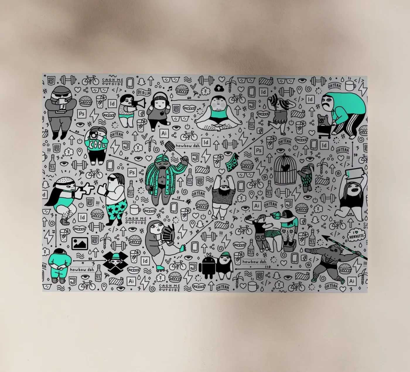 Kool Kids Pattern pellicola backlit da Herzette