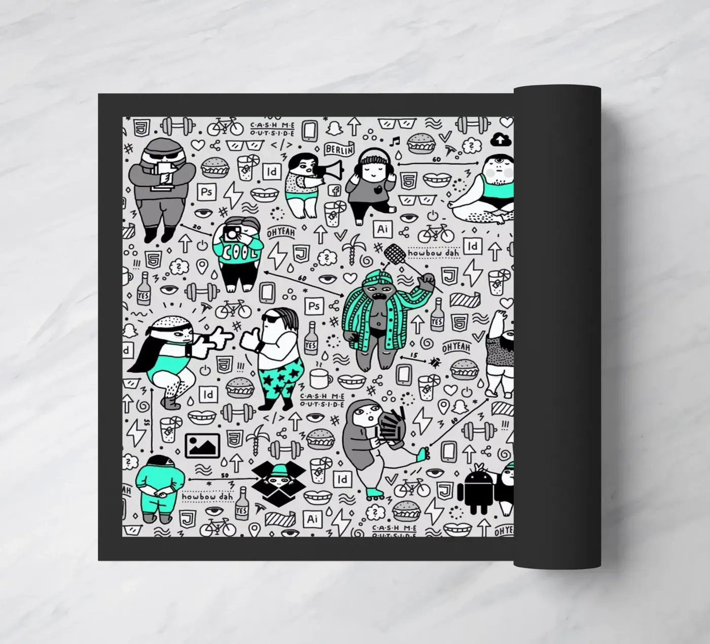 Kool Kids Pattern doormat by Herzette