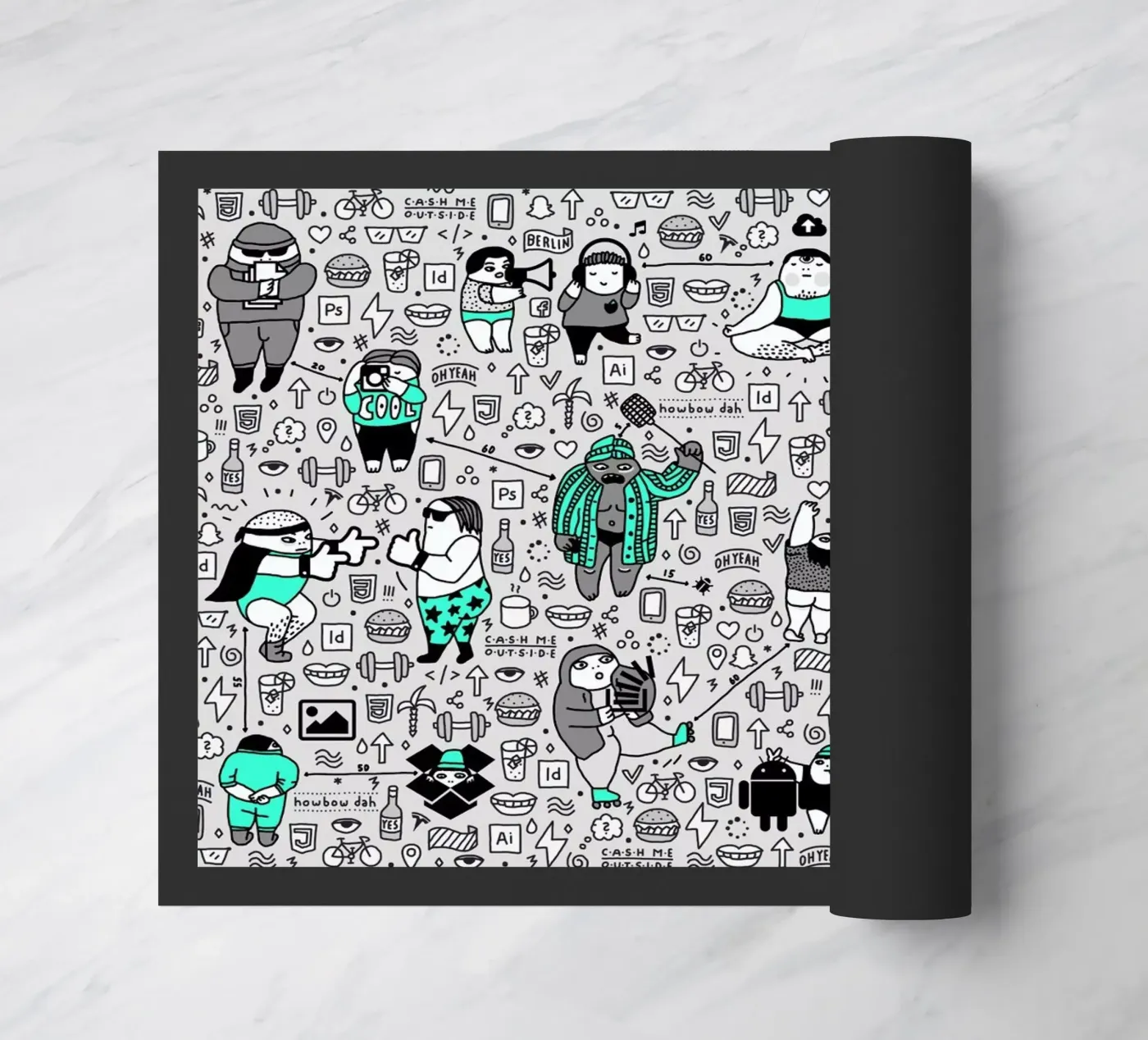 Kool Kids Pattern deurmat van Herzette