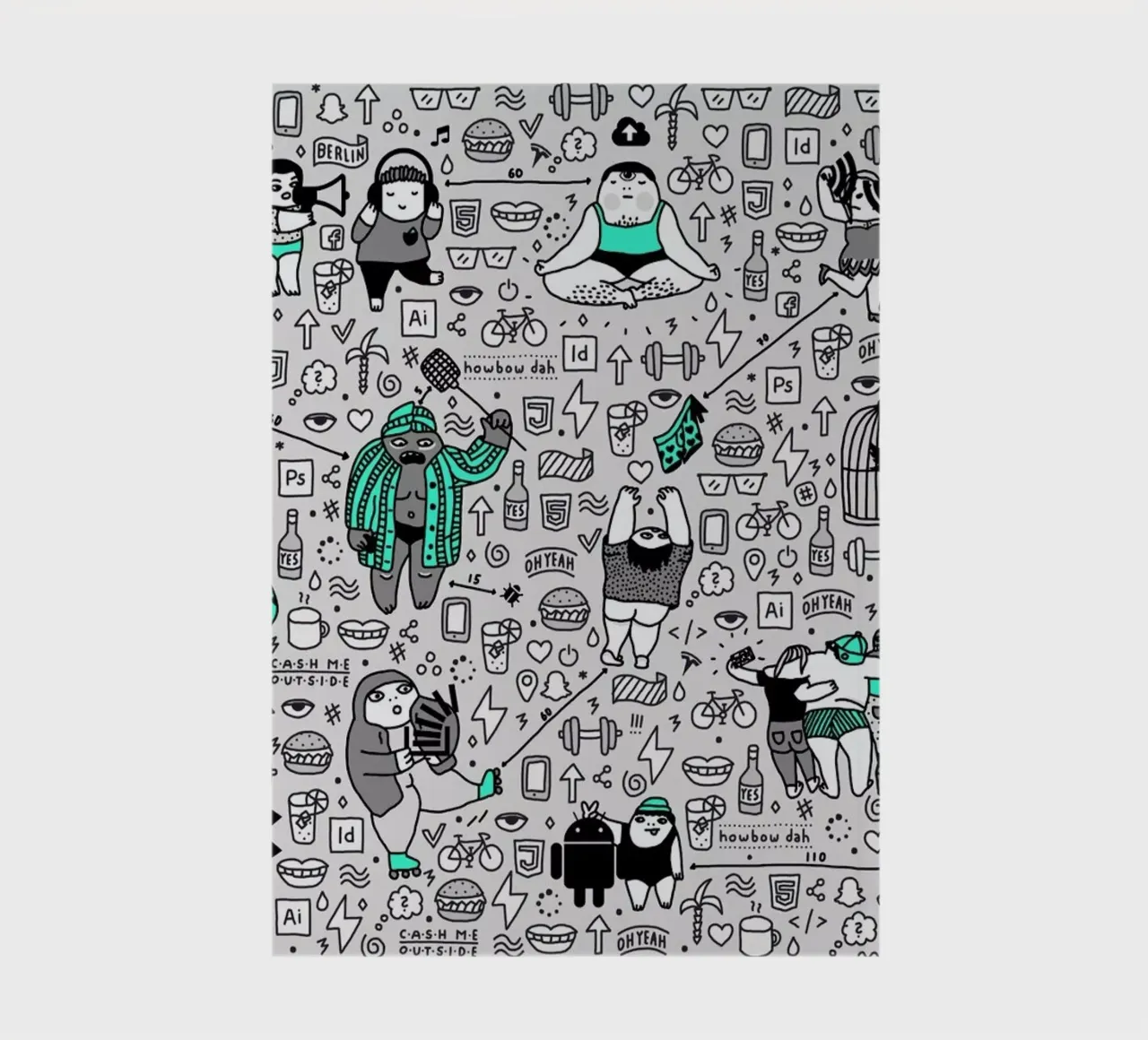 Kool Kids Pattern notebook by Herzette