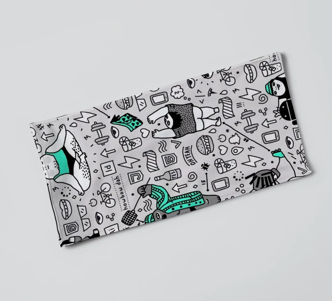 Kool Kids Pattern towel by Herzette