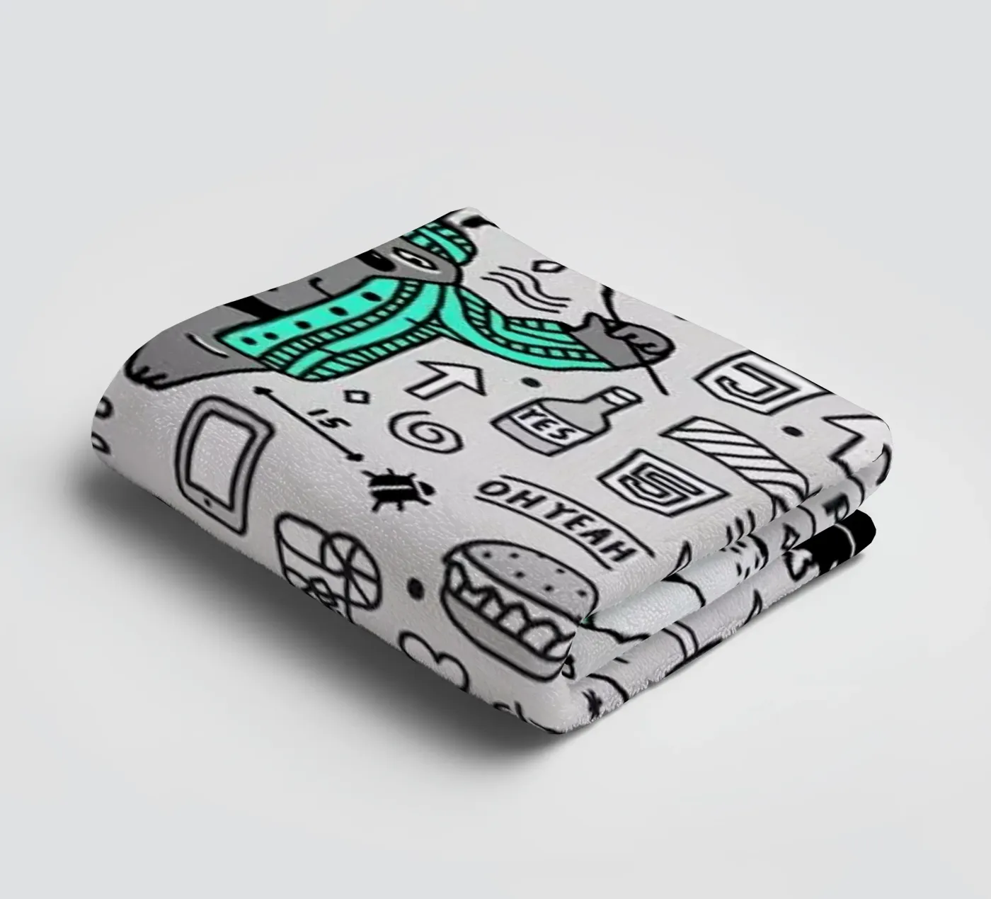 Kool Kids Pattern badhanddoek van Herzette