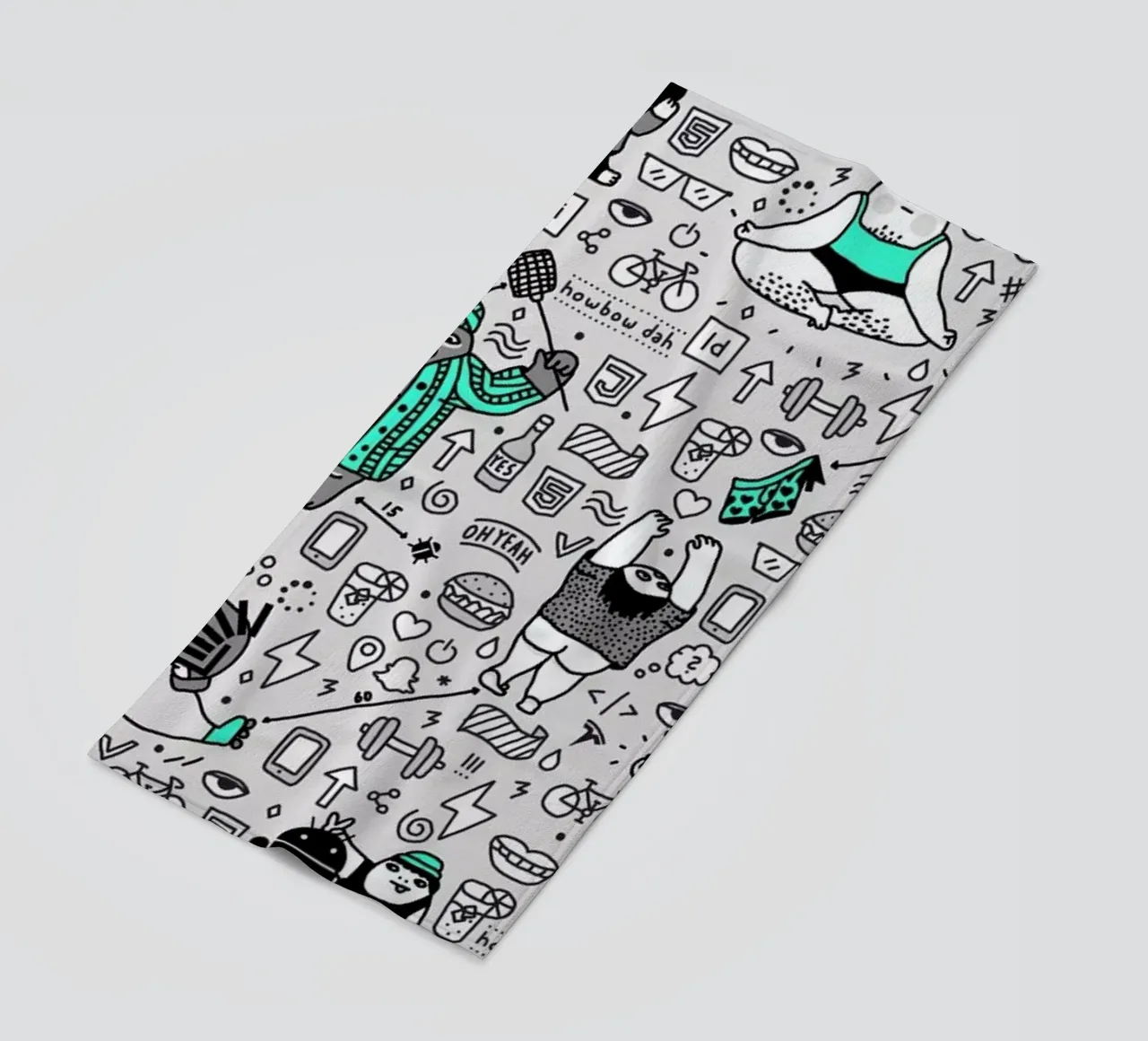 Kool Kids Pattern beach towel by Herzette