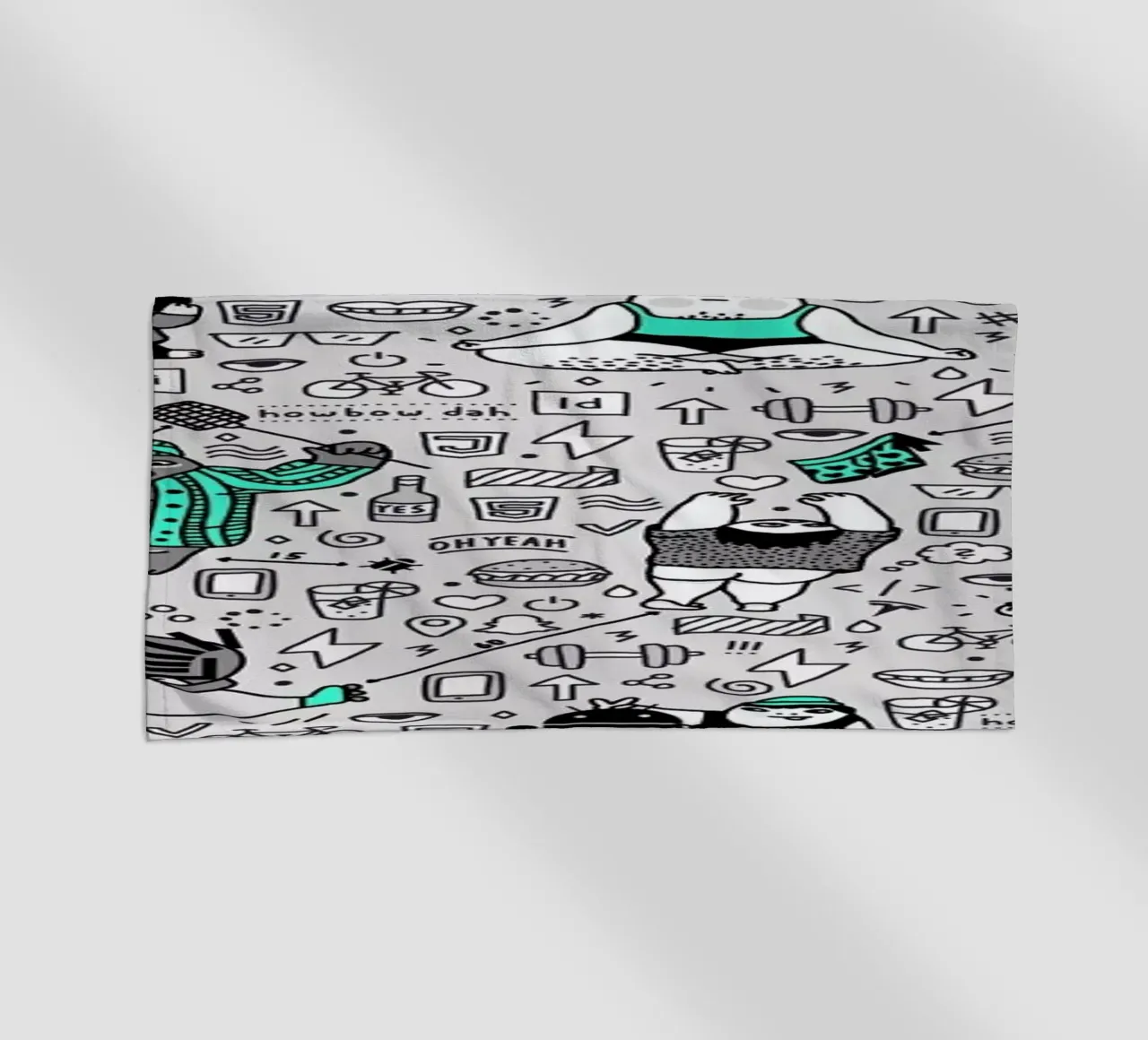 Kool Kids Pattern beach towel by Herzette