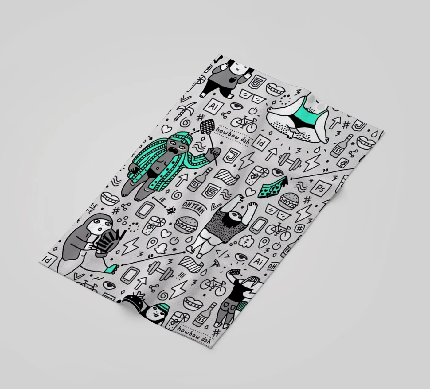 Kool Kids Pattern telo mare da Herzette