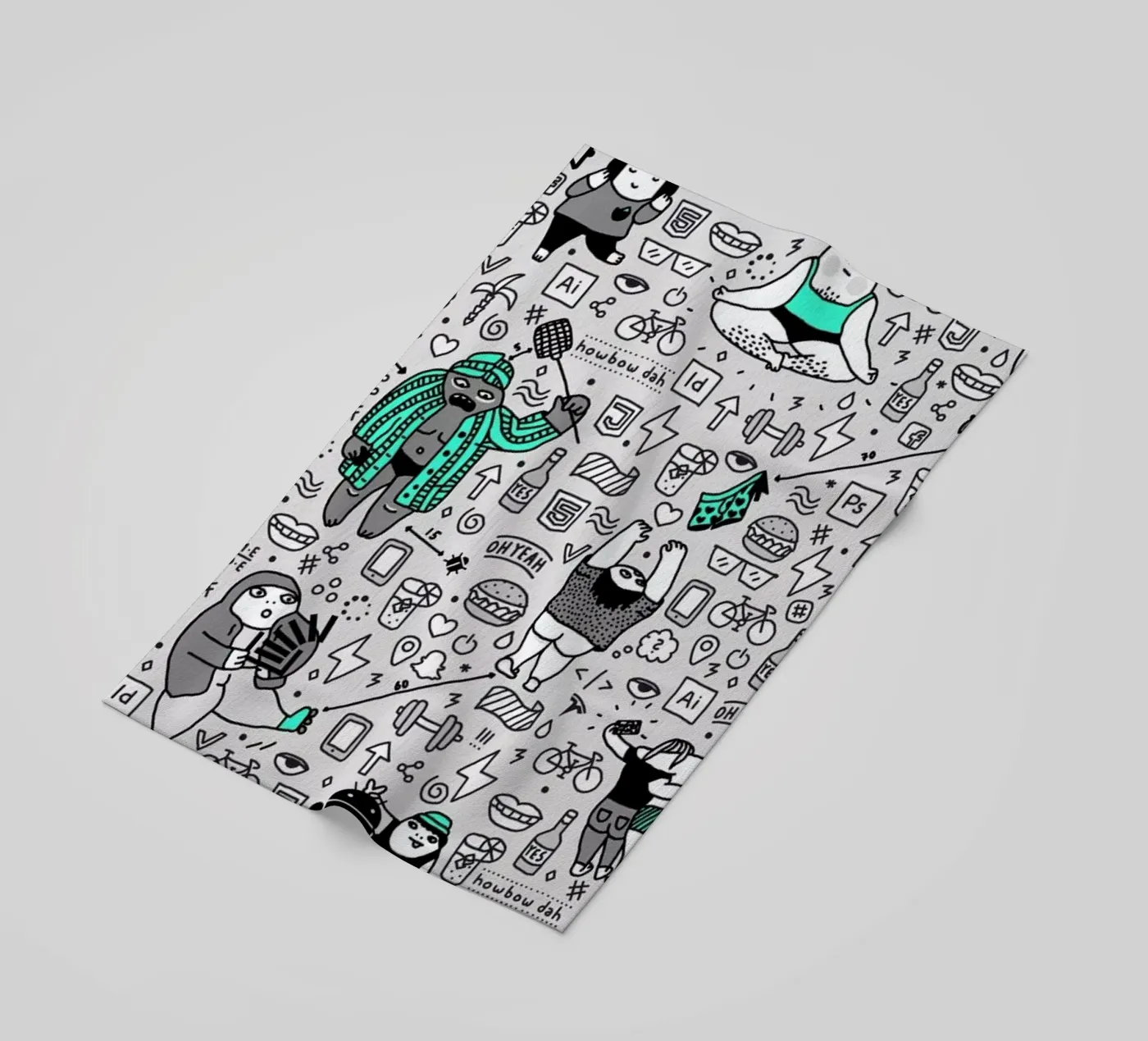 Kool Kids Pattern telo mare da Herzette