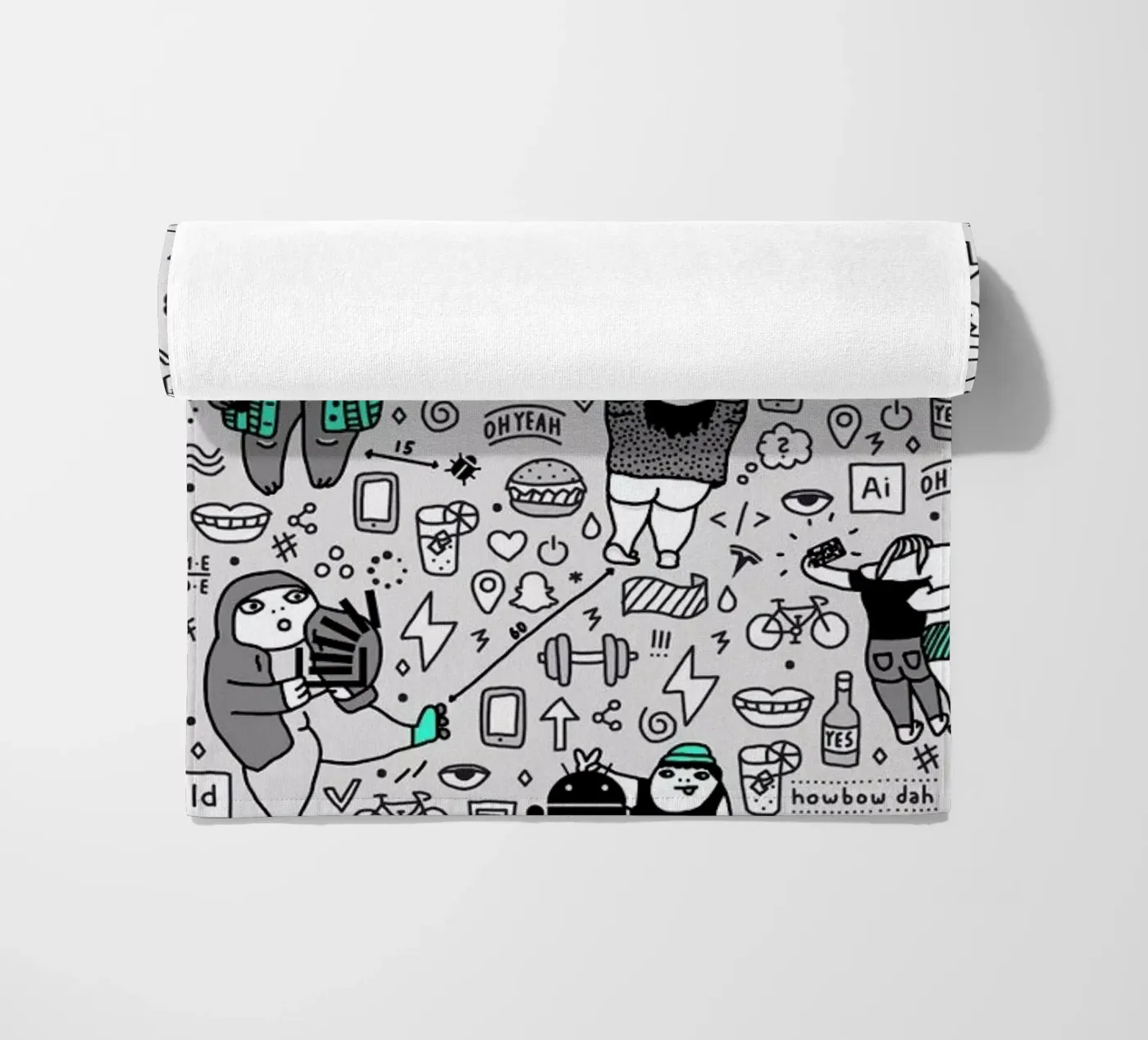 Kool Kids Pattern telo mare da Herzette