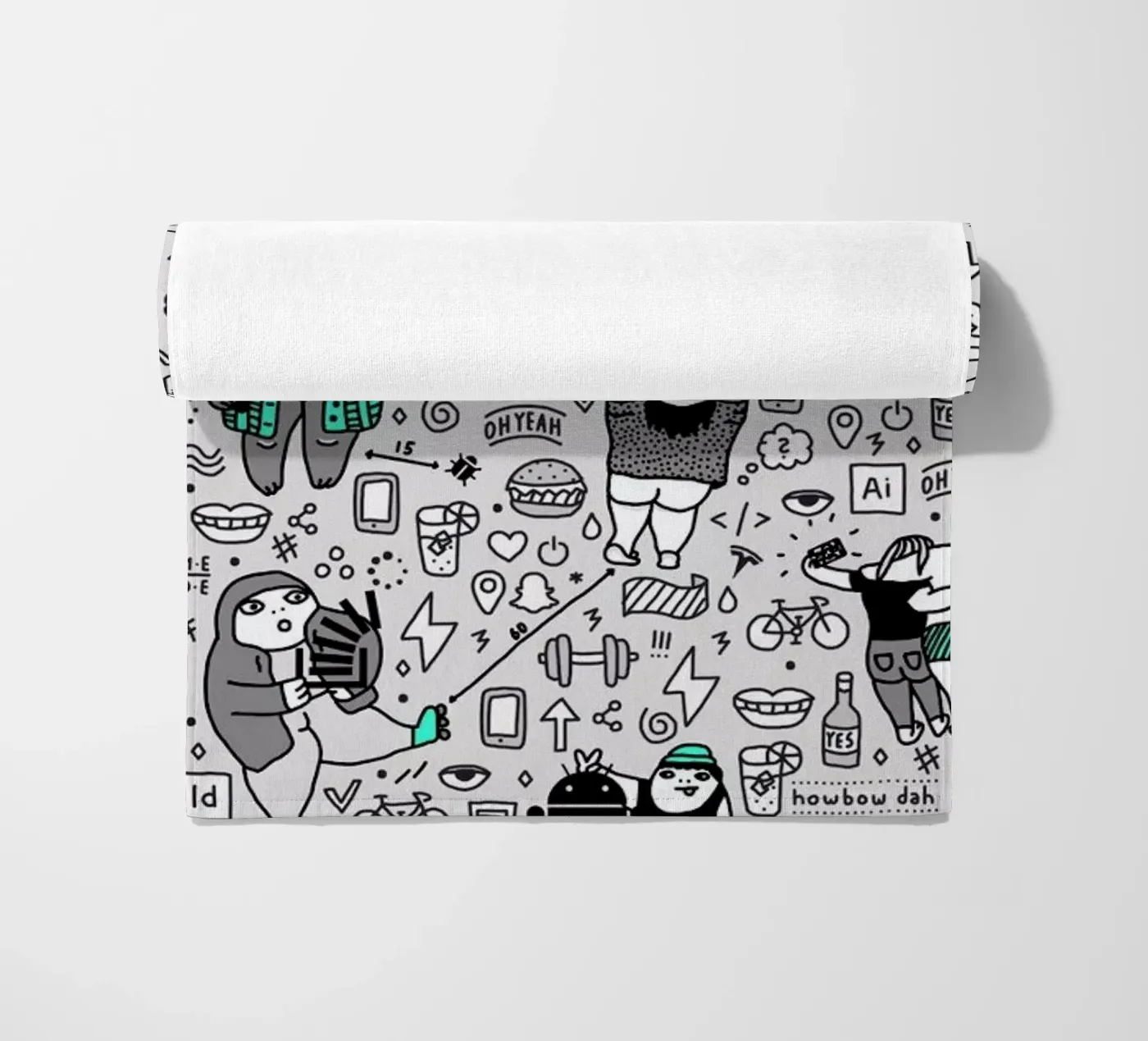 Kool Kids Pattern telo mare da Herzette