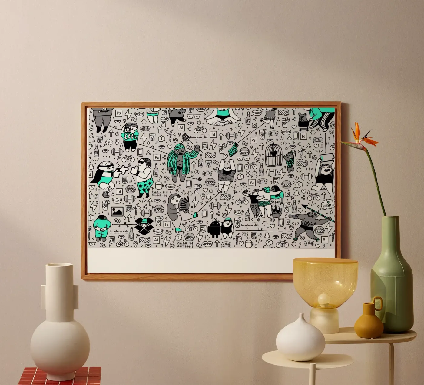 Kool Kids Pattern alluminio dibond da Herzette