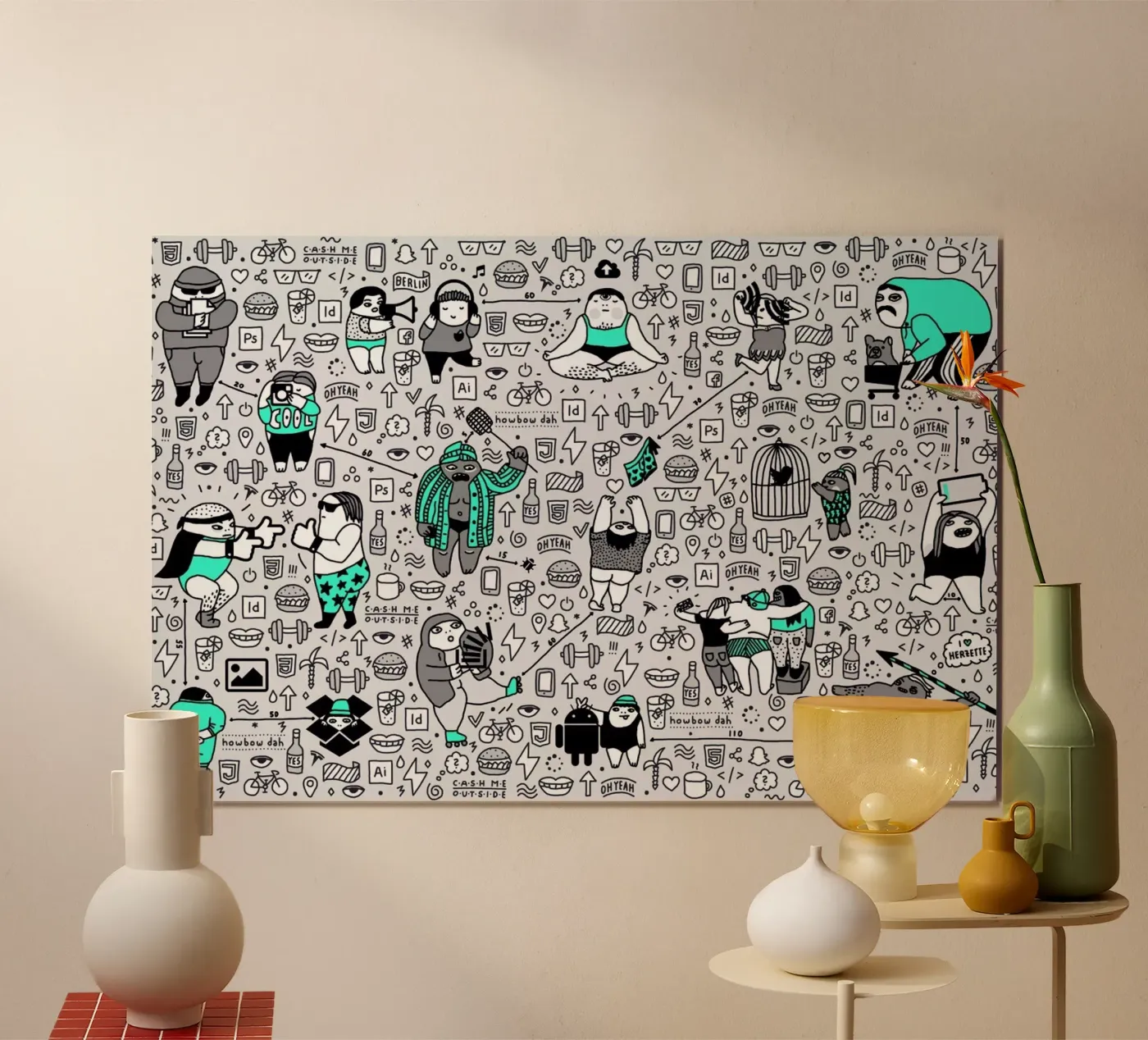Kool Kids Pattern poster van Herzette
