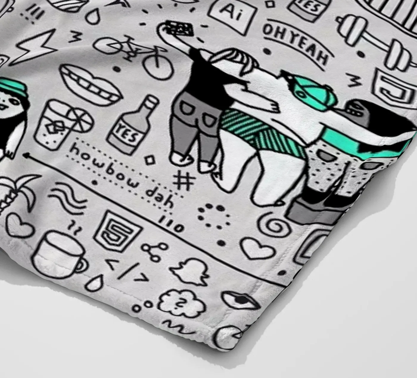 Kool Kids Pattern Fleecedecke von Herzette