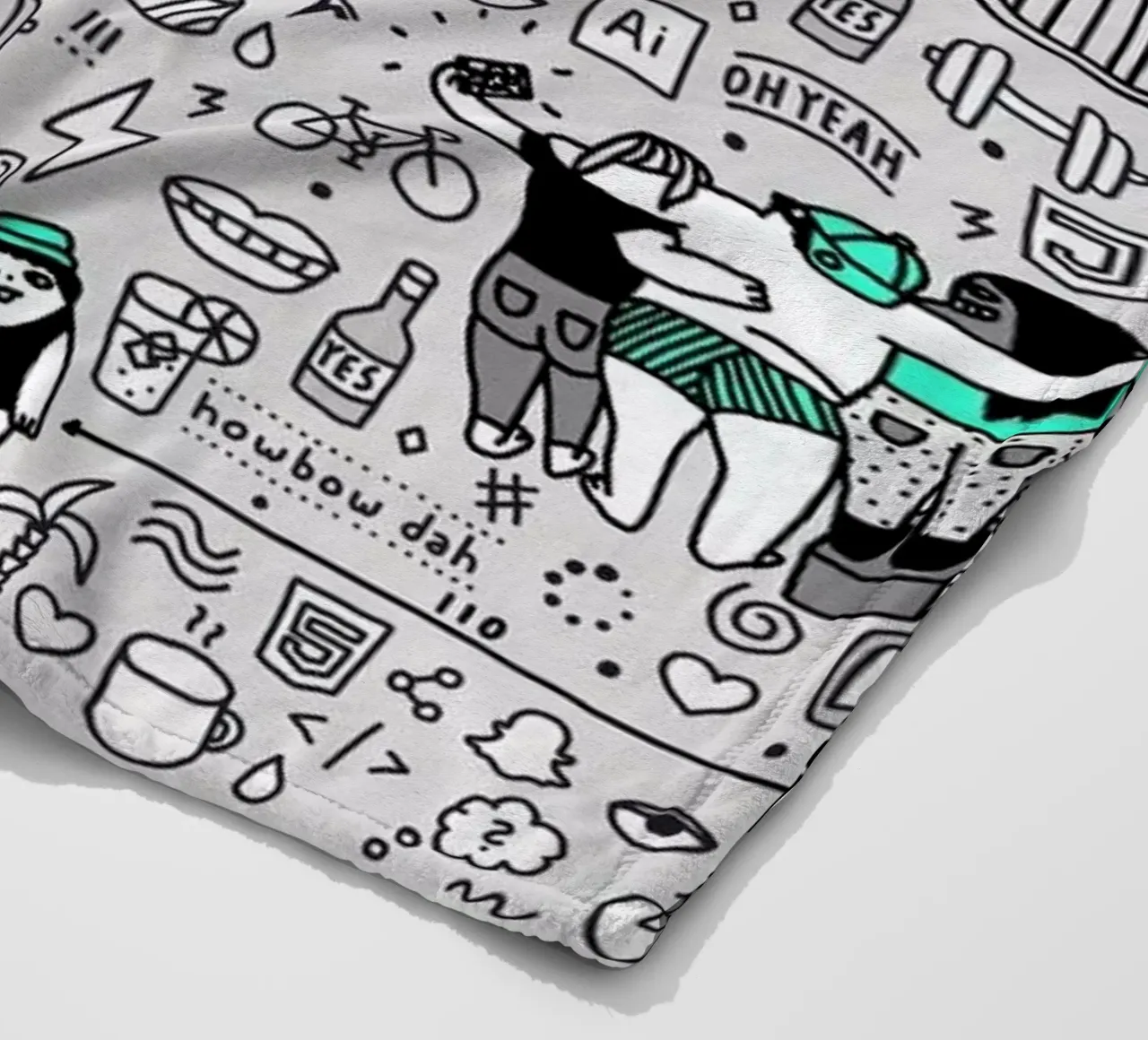 Kool Kids Pattern Fleecedecke von Herzette