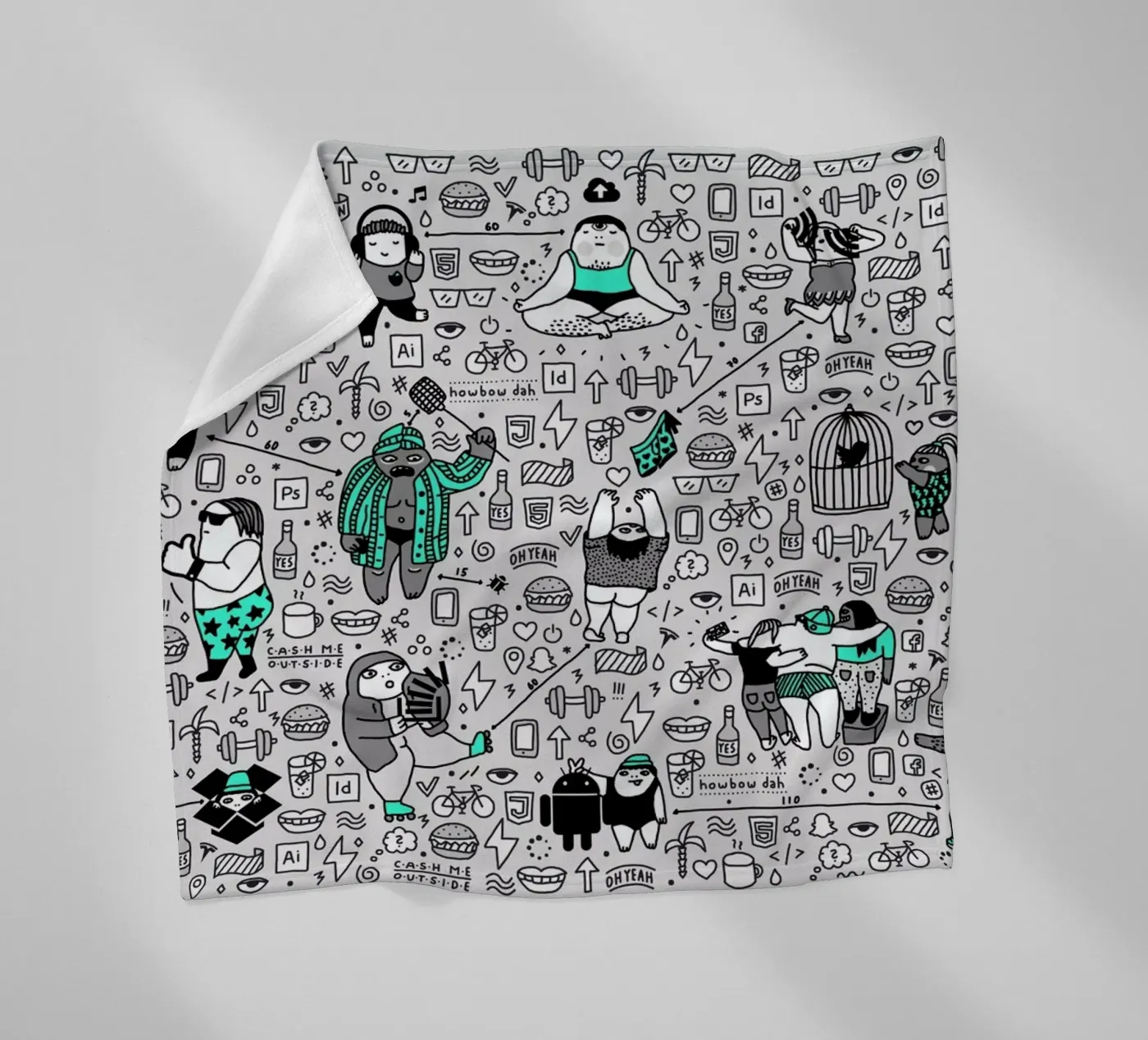 Kool Kids Pattern fleecedeken van Herzette