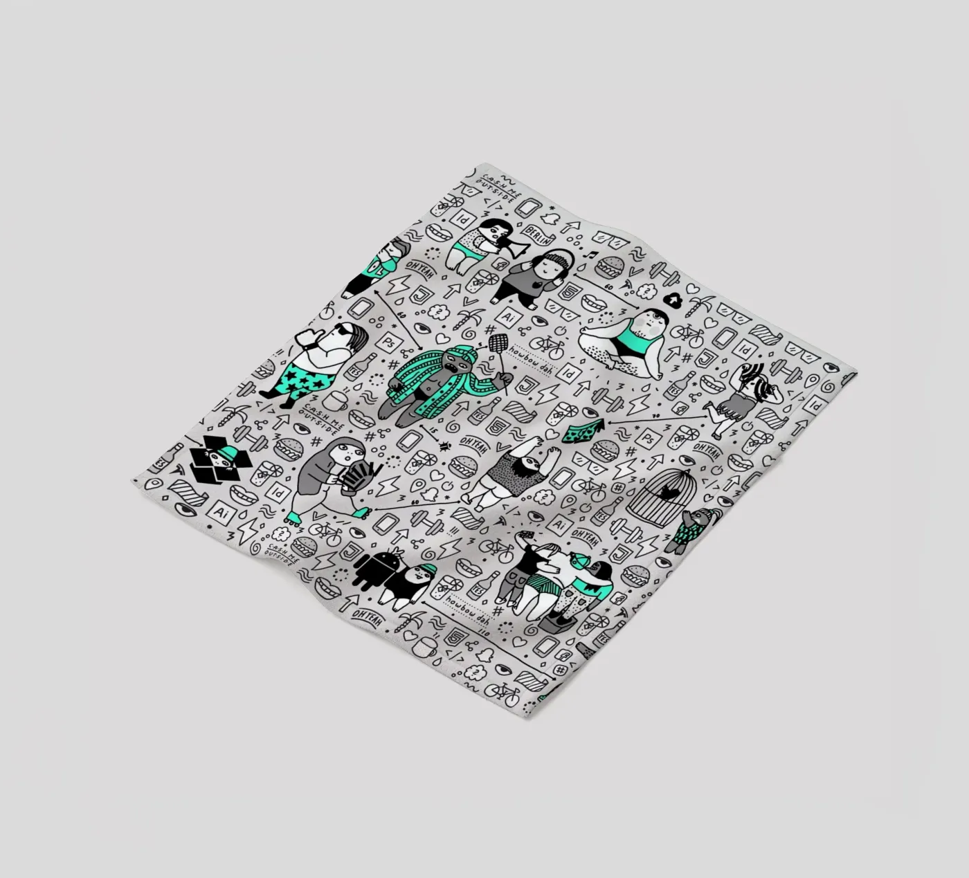 Kool Kids Pattern Fleecedecke von Herzette