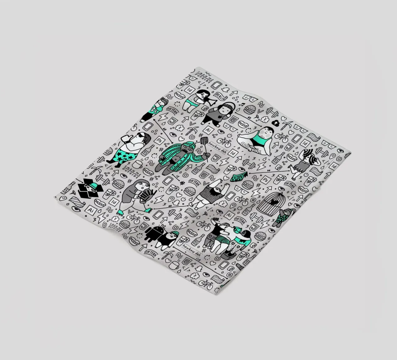 Kool Kids Pattern Fleecedecke von Herzette